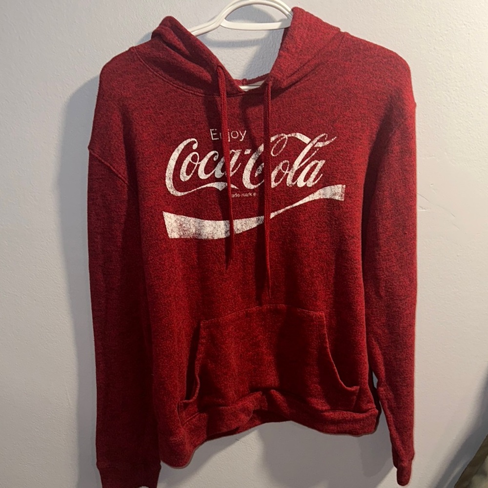 Coca Cola Women's Red Hoodie Sweater